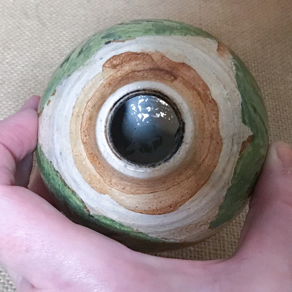 Mini Botanical Bud Vase Hand Painted Art Pottery Goblin Core Boho Nature - Picture 5 of 6